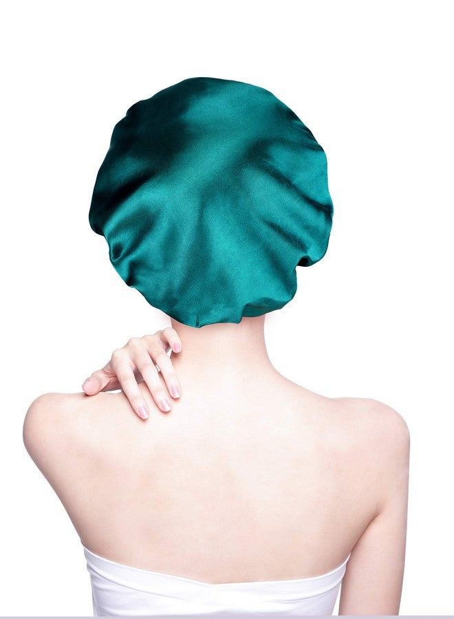 Syhood 6 Pieces Sleep Cap Satin Bonnet Sleeping Hat Soft Elastic Night Hair Cover for Women(Black, Beige, Silver, Gold, Pink, Peacock Blue,Medium) - Image 4